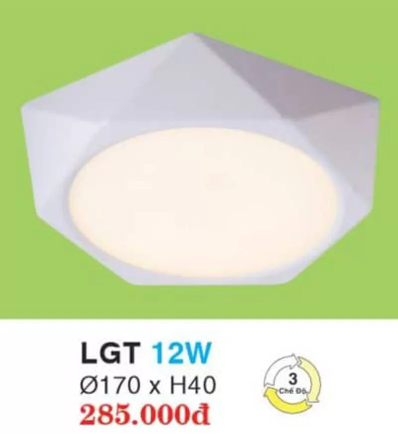 Đèn led âm trần hợp kim cao cấp LGT 12W HUFA
