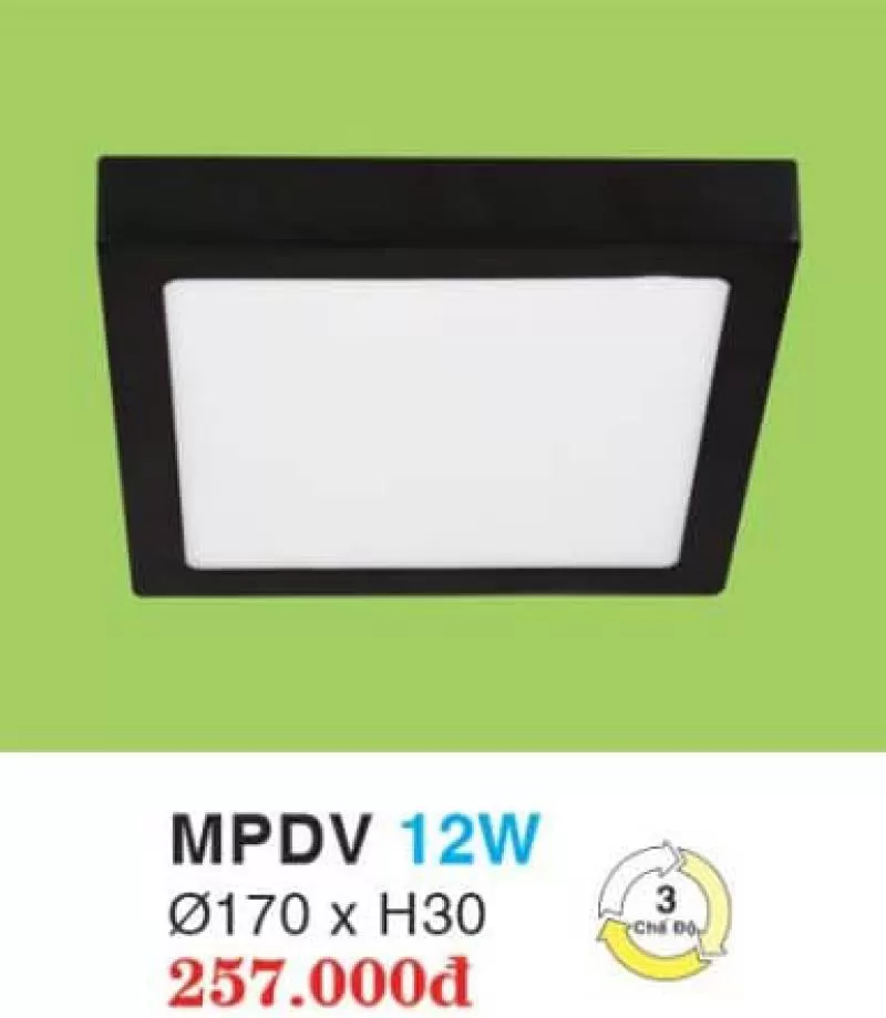 Đèn led âm trần hợp kim cao cấp MPDV 12W HUFA