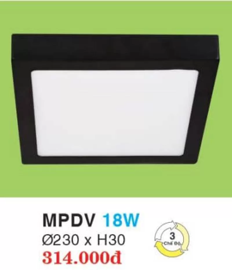 Đèn led âm trần hợp kim cao cấp MPDV 18W HUFA