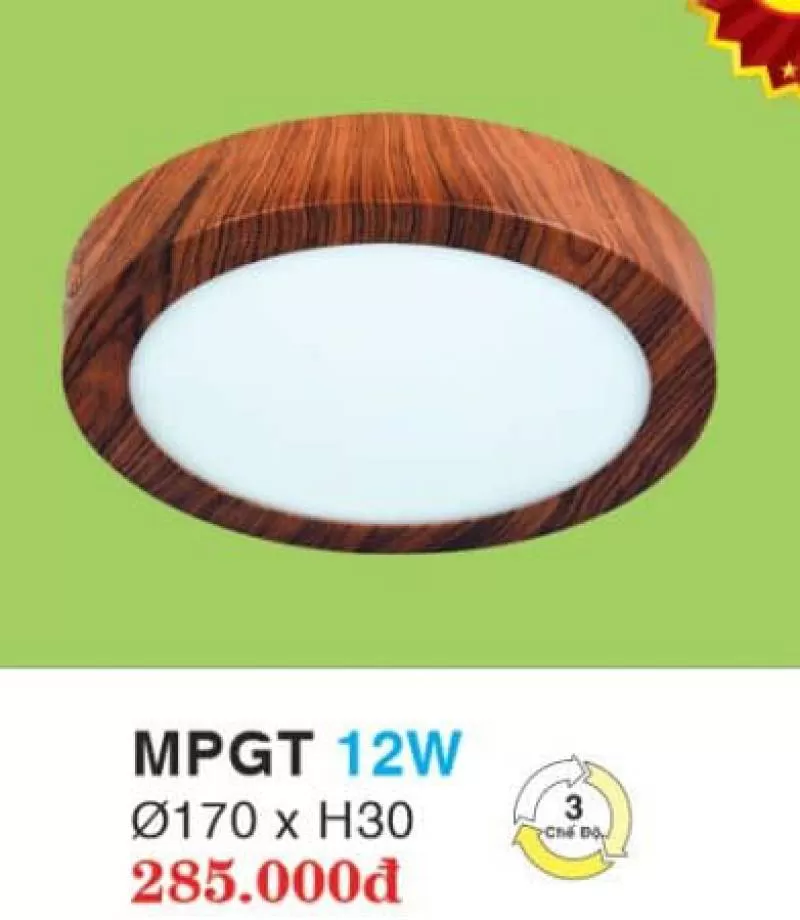 Đèn led âm trần hợp kim cao cấp MPGT 12W HUFA 