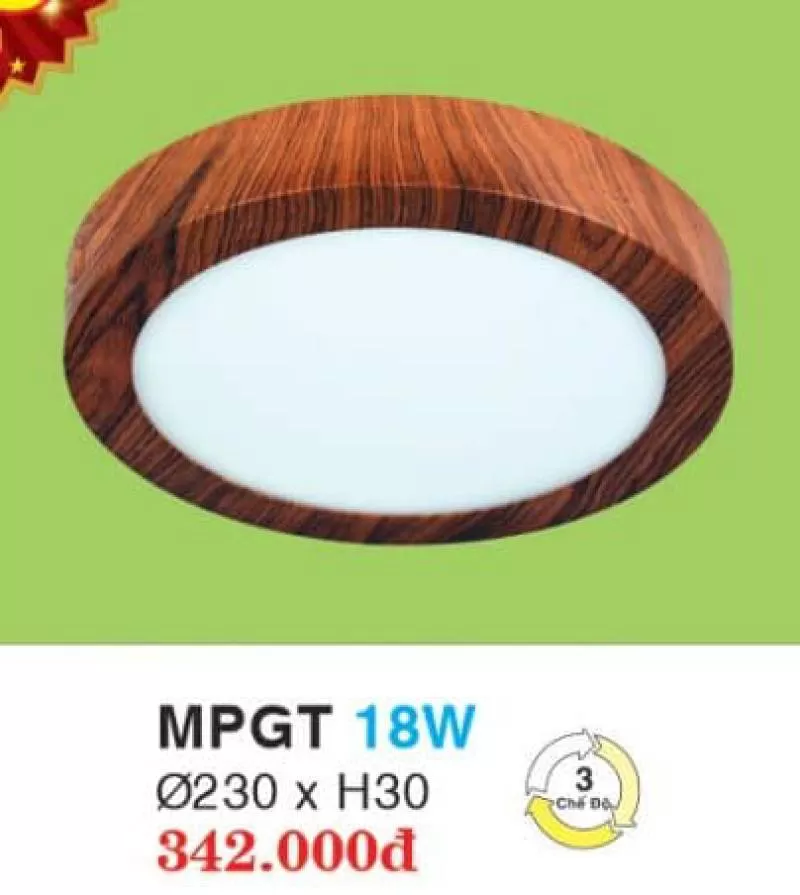 Đèn led âm trần hợp kim cao cấp MPGT 18W HUFA