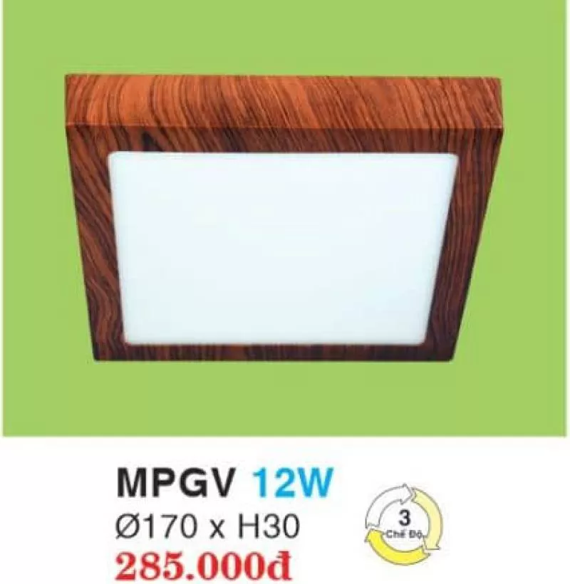 Đèn led âm trần hợp kim cao cấp MPGV 12W HUFA