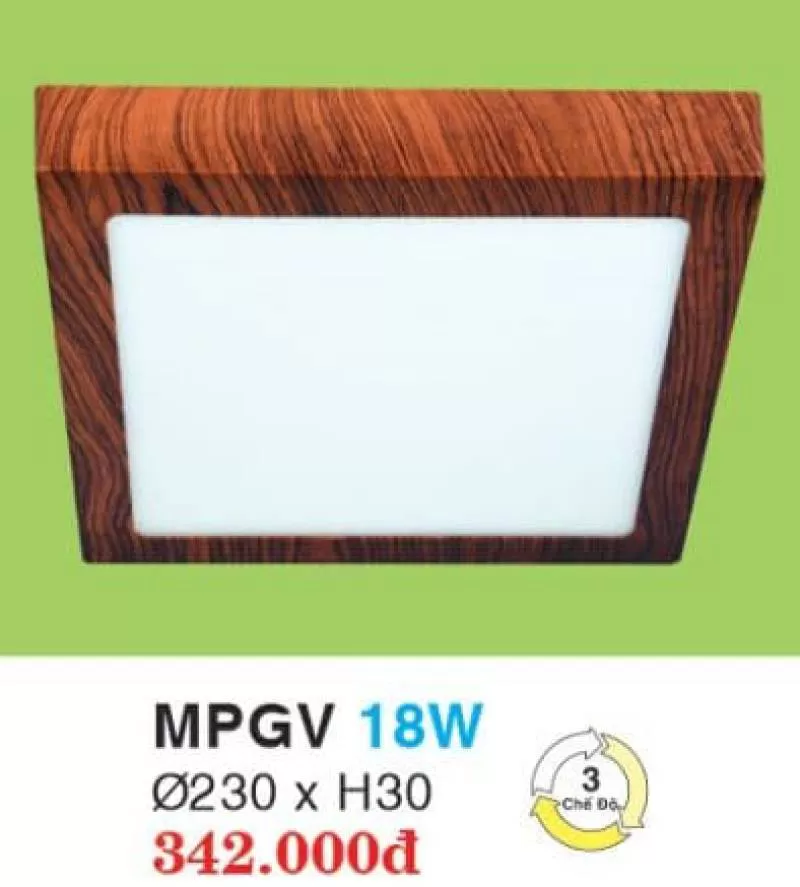 Đèn led âm trần hợp kim cao cấp MPGV 18W HUFA