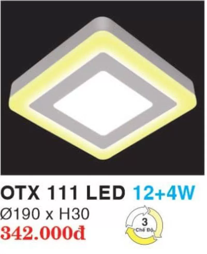 Đèn led panel lighting hợp kim nhôm cao cấp OTX 111 LED 12+4W HUFA