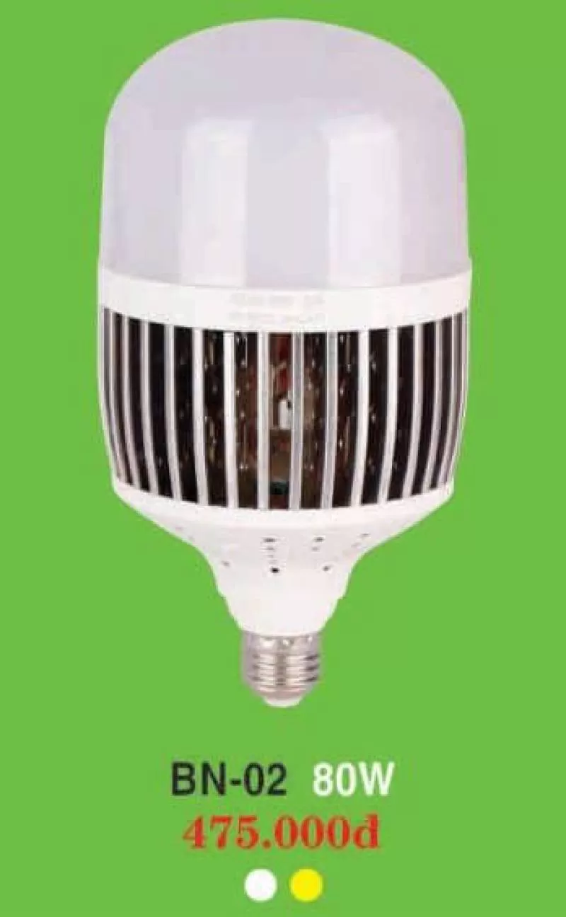 Bóng led trụ IC tốt tải nhiệt nhôm BN-02 80W
