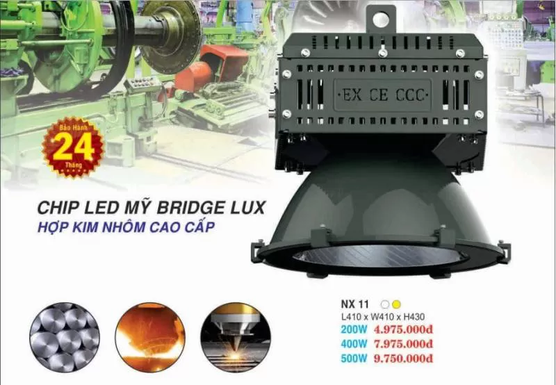 Đèn led nhà xưởng hợp kim nhôm cao cấp NX 11 HUFA