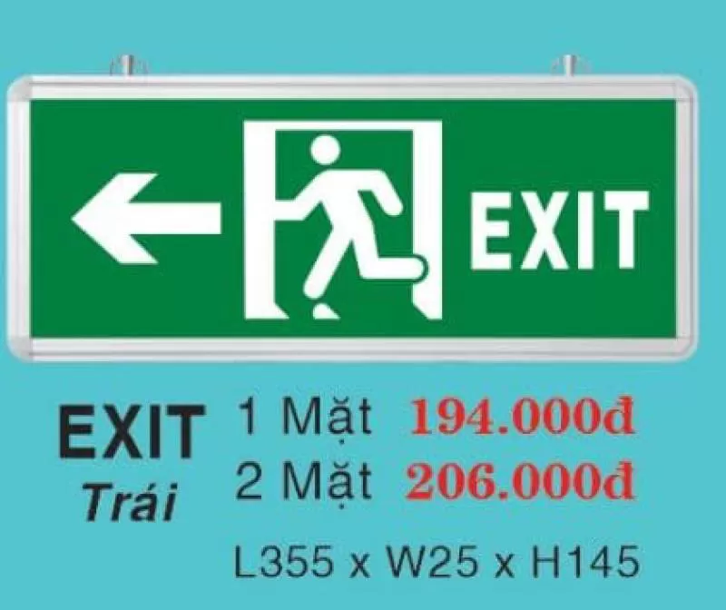 Đèn lối thoát hiểm EXIT (trái) 1 mặt 