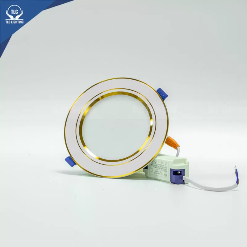 Âm trần khối đúc TOS 9W viền vàng – Ba màu 