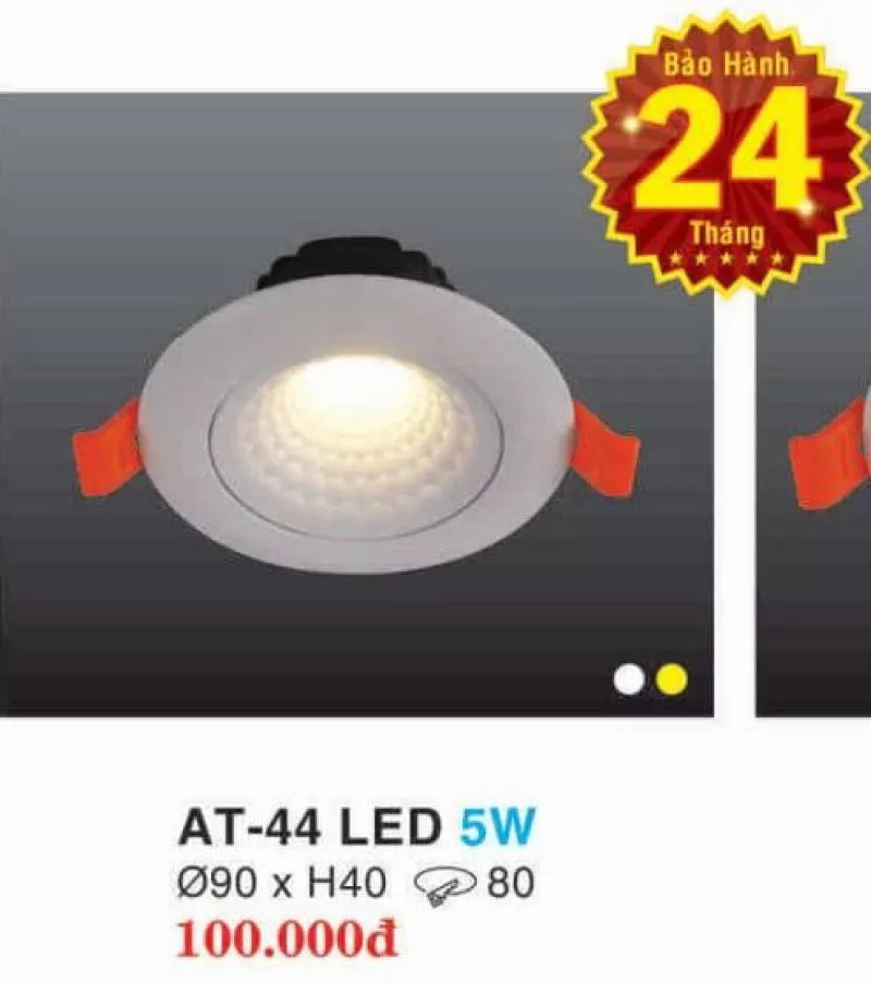 Đèn led downlight hợp kim nhôm cao cấp AT-44 LED 5W HUFA
