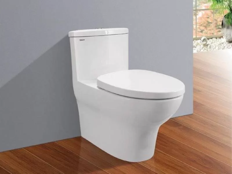 Bồn Cầu 1 Khối Viglacera V63 Nắp Êm