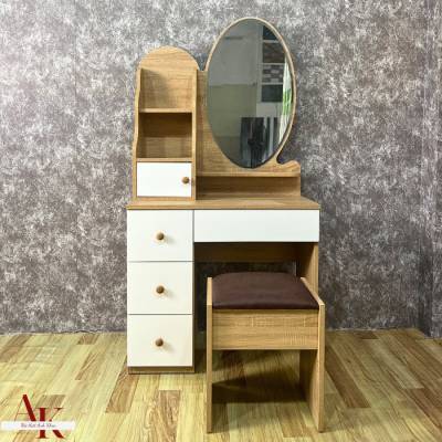 Bàn Trang Điểm Gỗ Công Nghiệp Gương Xoài Đẹp Nhỏ Gọn Giá Rẻ 