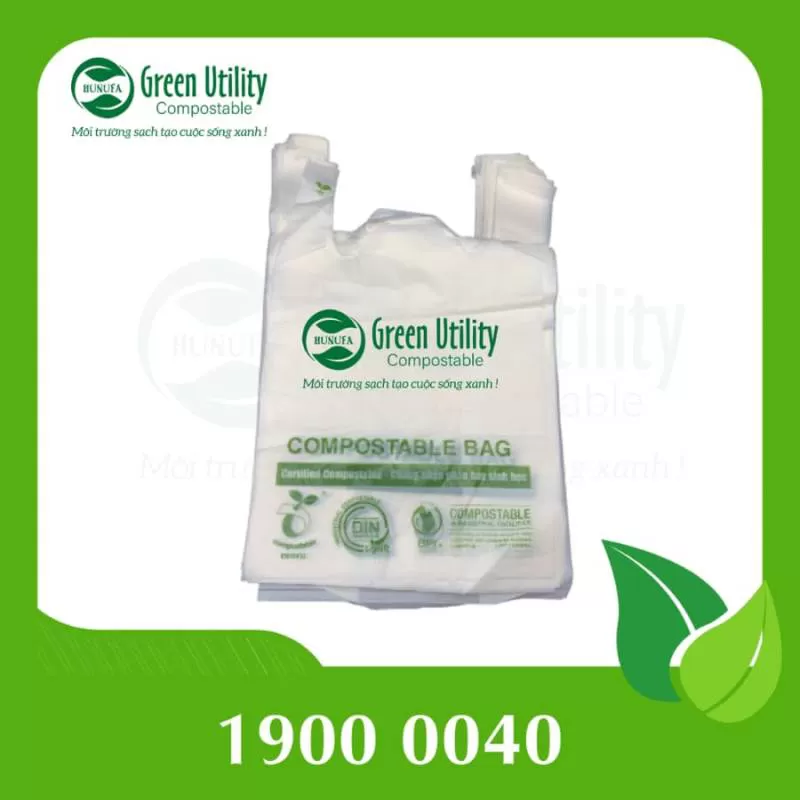 Túi sinh học siêu thị tự phân hủy cao cấp 100% (Không nhựa)