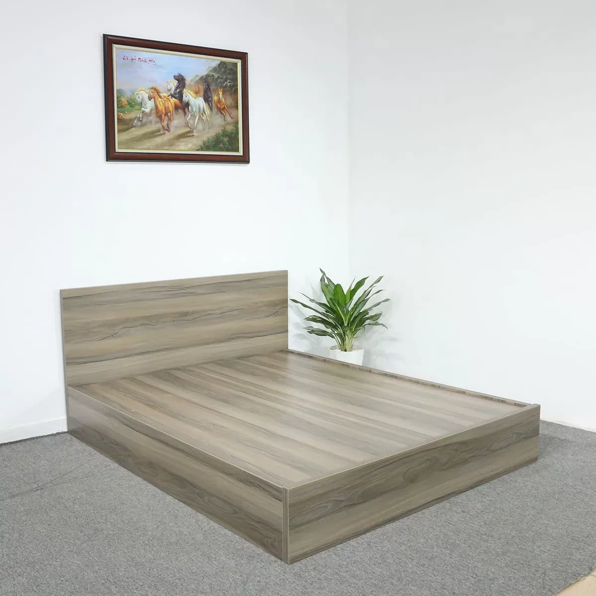 Giường Ngủ Gỗ MDF Melamine Bệt Màu Nết