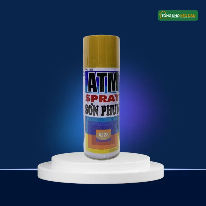 Sơn xịt ATM A228 màu vàng đồng (Gold)