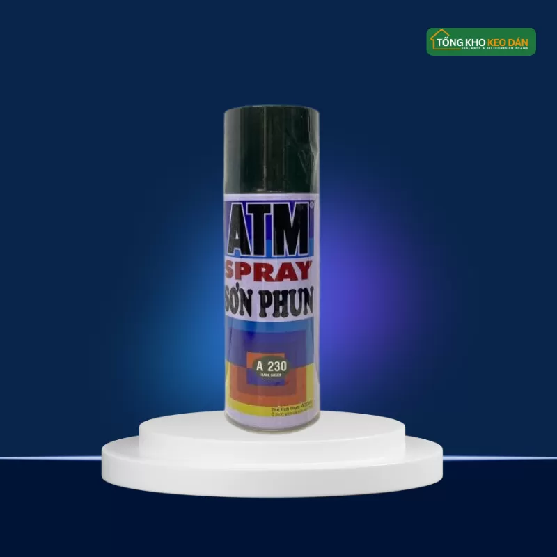 Sơn xịt ATM A230 màu xanh lá đậm (Dark Green) 