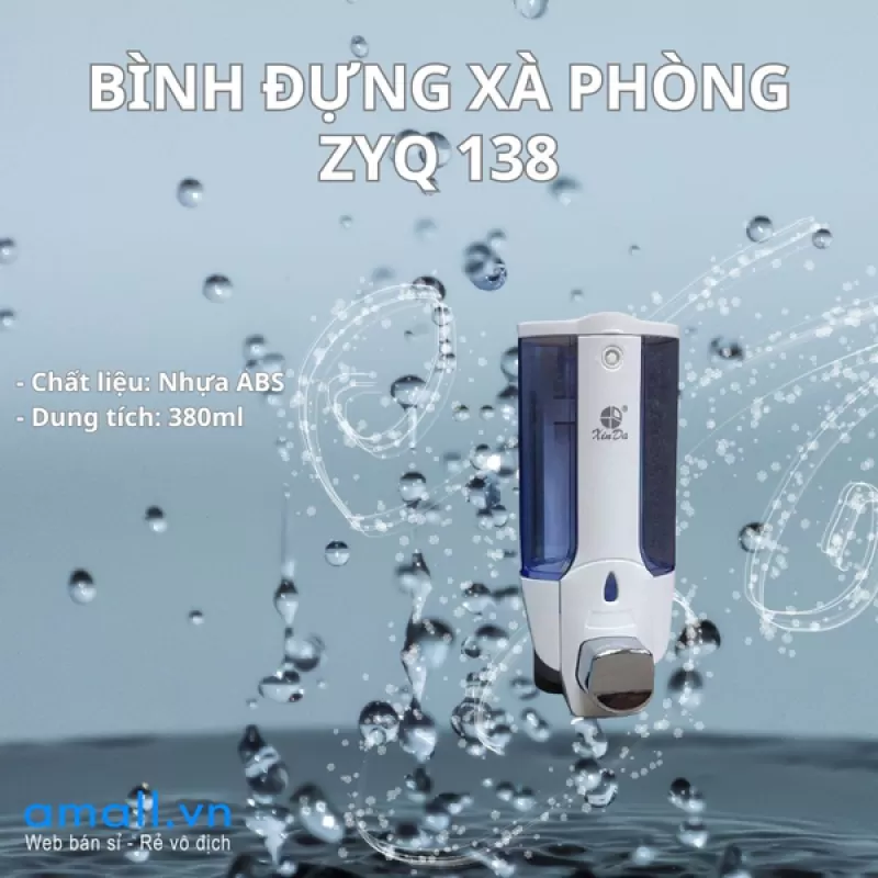 Bình đựng xà phòng đơn nhấn tay Model: ZYQ 138 