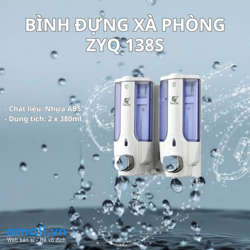 Bình đựng xà phòng đôi nhấn tay Model: ZYQ 138s 
