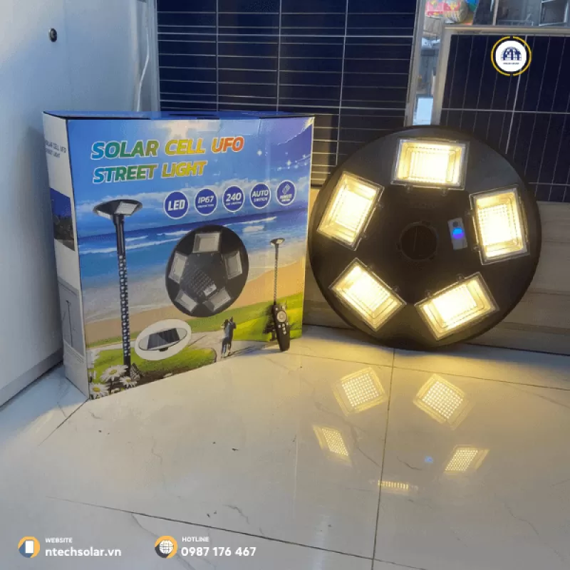 Đèn năng lượng mặt trời ufo 500w – Ánh Sáng Vàng