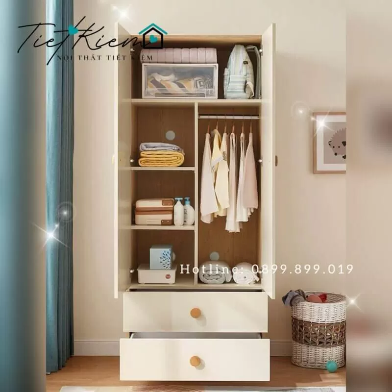 Tủ Áo Cho Bé Bằng Gỗ - Thiết Kế Đáng Yêu, Giá Cả Hợp Lý 