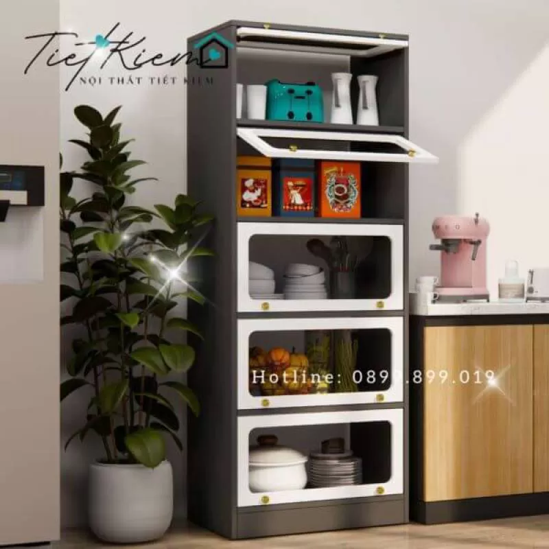 Tủ Bếp Đa Năng, Kệ Bếp Đa Năng 5 Tầng, Các Mẫu Tủ Bếp Gỗ Đẹp