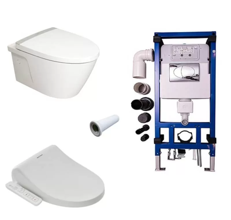 Bộ bồn cầu treo tường nắp điện tử American Standard VF-3119B-WT-WP-7SL1