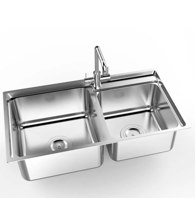 Chậu Sơn Hà 304 Premium S80D2.3 (80x44cm- Inox bóng)
