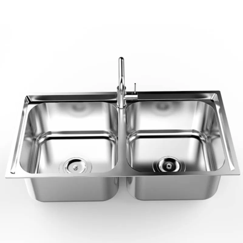 Chậu Sơn Hà 304 Premium S82D2.3 (82x44cm-Inox bóng)