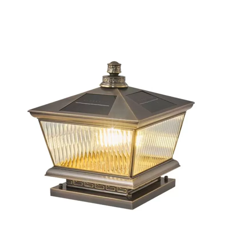 Đèn trụ cổng bằng đồng năng lượng mặt trời TCS-SA72-VD