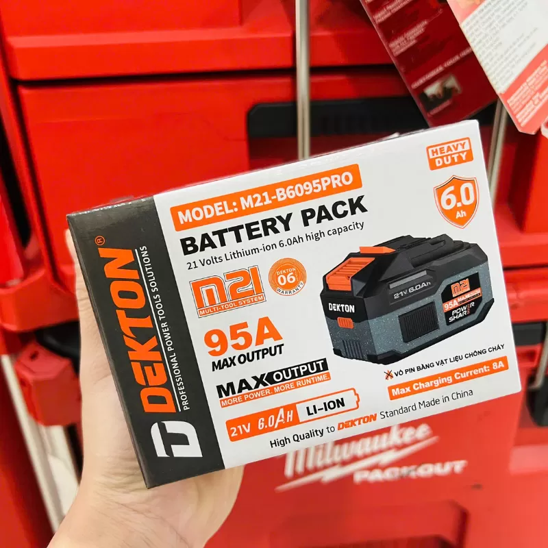 Pin 21V 6.0Ah Dekton M21-B6095PRO