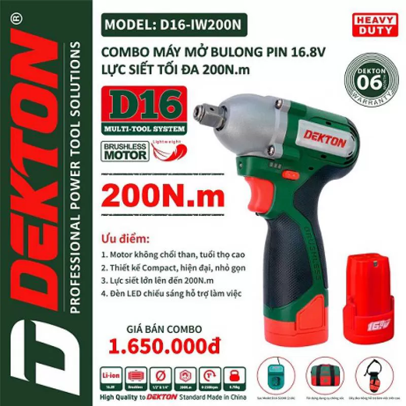 Máy mở bulon Dekton D16-IW200N