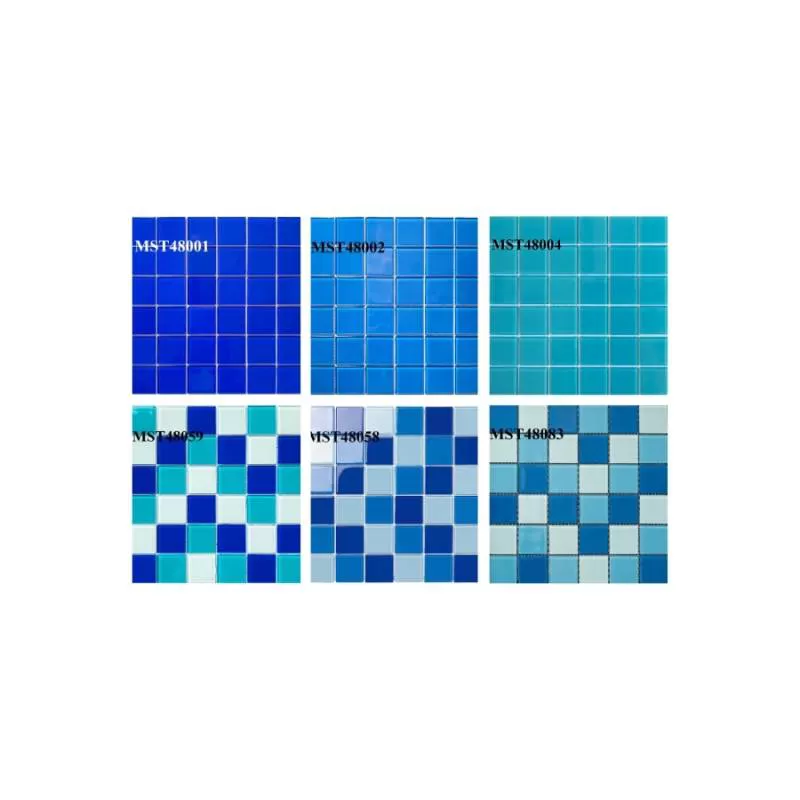 Gạch Mosaic thủy tinh màu xanh vỉ 300x300mm (Giá trên 1M2)