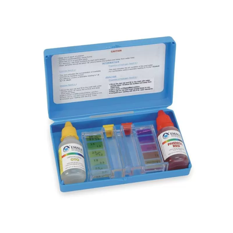 Hộp thử pH & Clo nước hồ bơi 2 trong 1 Emaux