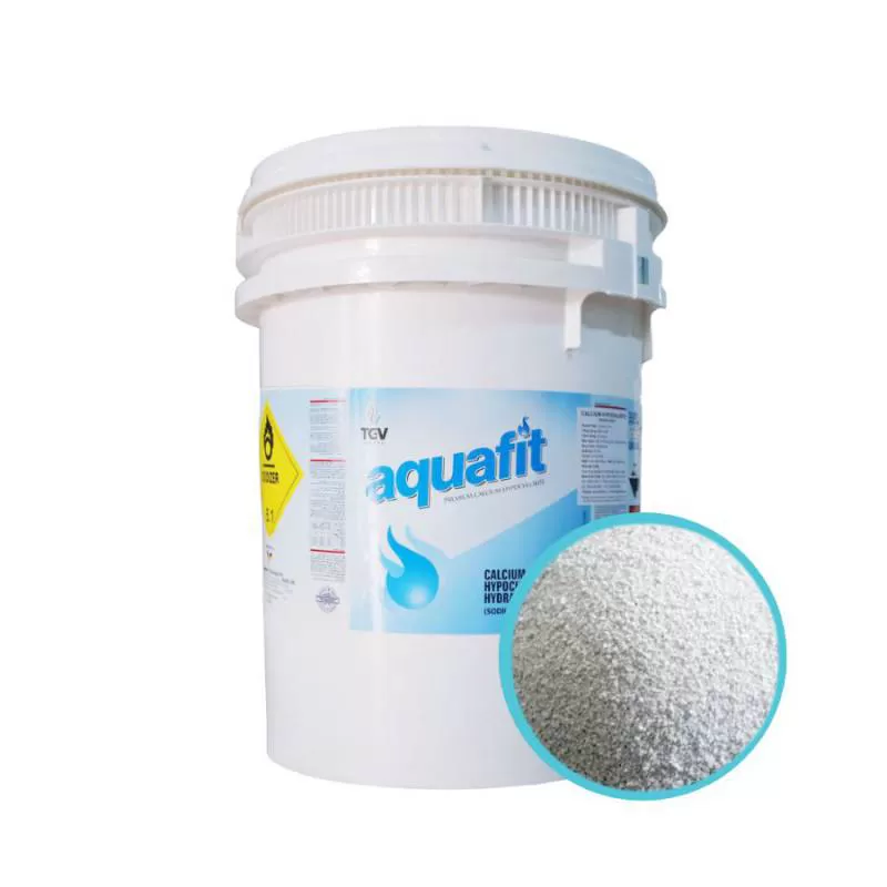 Hóa chất Chlorine Aquafit 70% Ấn Độ Siêu Xốp| Thùng 45Kg