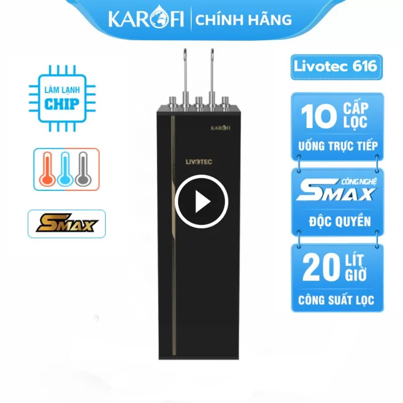 Máy lọc nước nóng lạnh Karofi Livotec 616