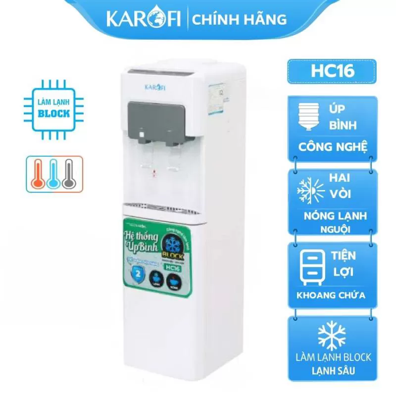 Cây nước nóng lạnh úp bình Karofi HC16 CHÍNH HÃNG GIÁ RẺ