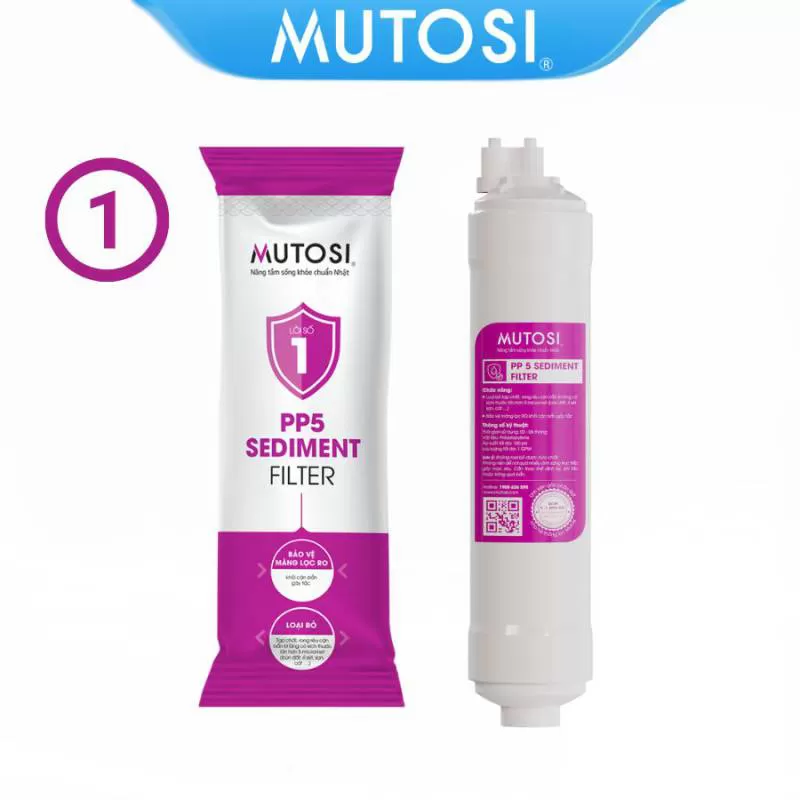 Lõi lọc số 1 Lõi đúc PP5 micron đấu nhanh