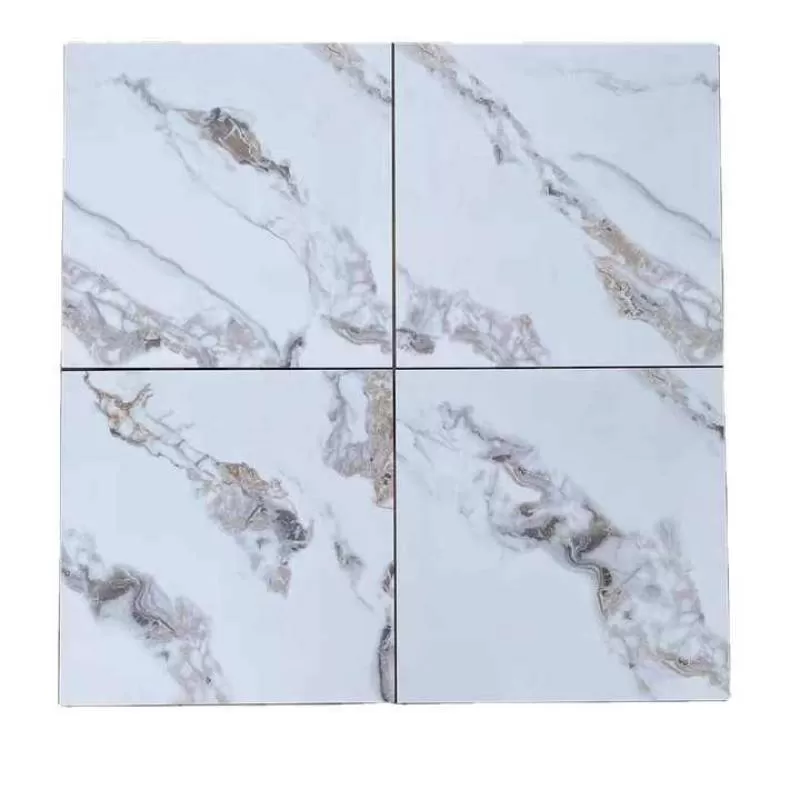 Custom Designed 600*600mm Modern Antique Marble Flat Porcelain Wall Tile Non-Slip Velvet for Courtyard & Bathroom Glazed Surface