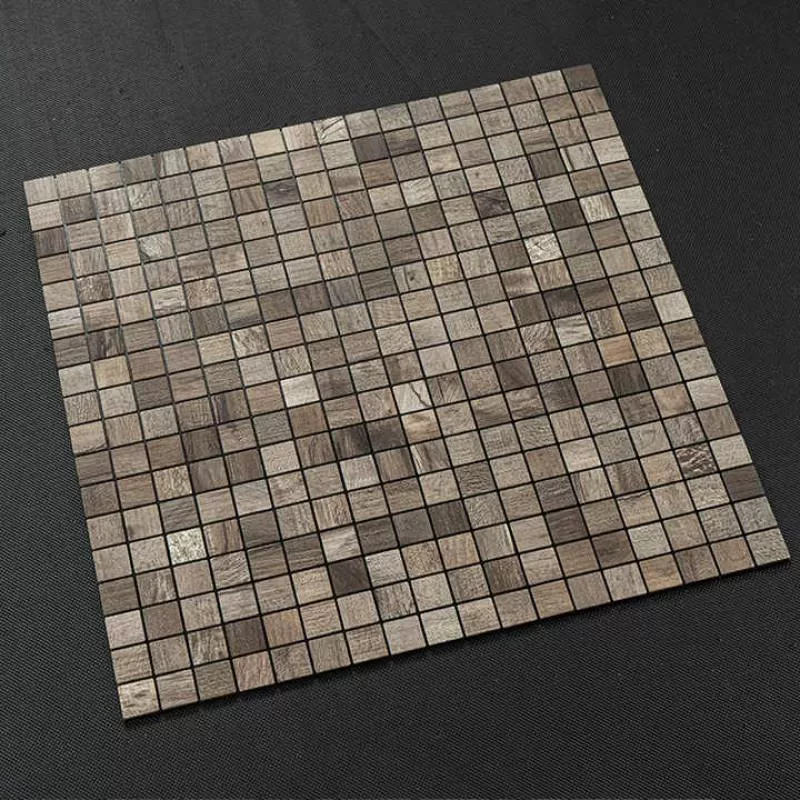 New Fashion High Quality Square Shaped Easy Installation Wall Panel Wooden Mosaic Tile for Wall Decoration