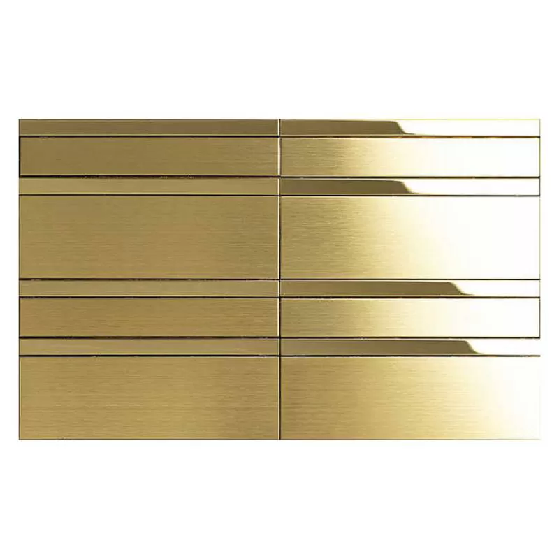 Easy to Clean Wall Decoration Metal Stainless Steel Mosaic Tile Scratch Resistance Metal Mosaic for Backsplash