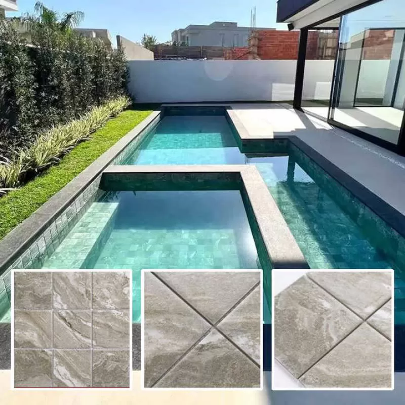 Antique Marble Design Stone Like Swimming Pool Tiles Outdoor Floor Ceramic Tile Mosaic Porcelain Tile
