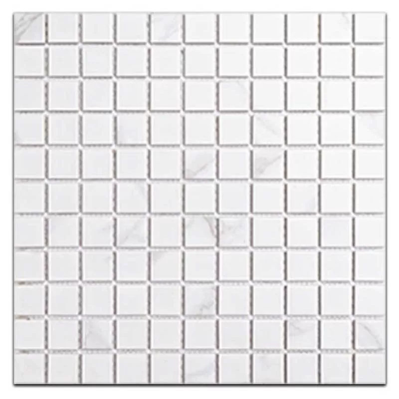 New Product Pure Color Square Shape 302*302Mm White Ceramic Mosaic for Restaurant or Outdoor Water Park