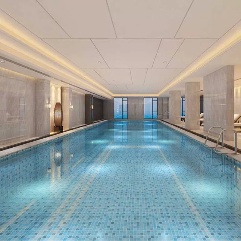 New Design Summer Style Swimming Pool Porcelain Mosaic Mix Blue Colour Wall Modern Glossy Art Tiles for Pool