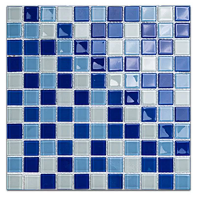 300*300mm Glass Mosaic Wall Tile Mix Color Glossy Surface Bathroom Kitchen Pool Outdoor Living Room Villa Tiles