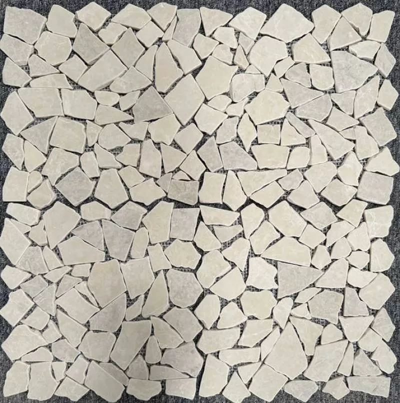 Modern Marble Crushed Stone Mosaic Tile Interior Wall Floor Decoration Bathrooms Kitchens Living Rooms Bedrooms Hexagon Square 