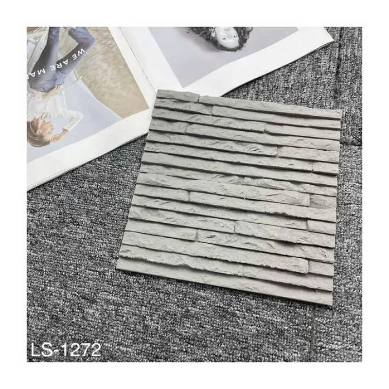Flowing Streaks Dark Grey Decoration Stone Brain Hotel Soft Tile Flexible Stone 3D Soft Stone Wall Tiles