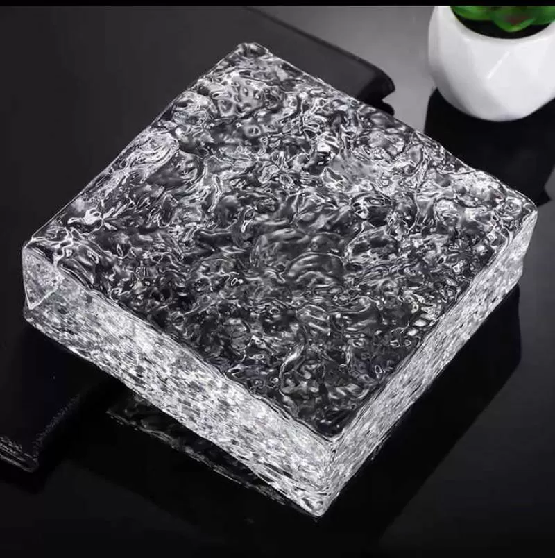 High Quality Transparent Solid Glass Decoration Wall Brick Multi-colored Rectangle and square Shape Wall Brick