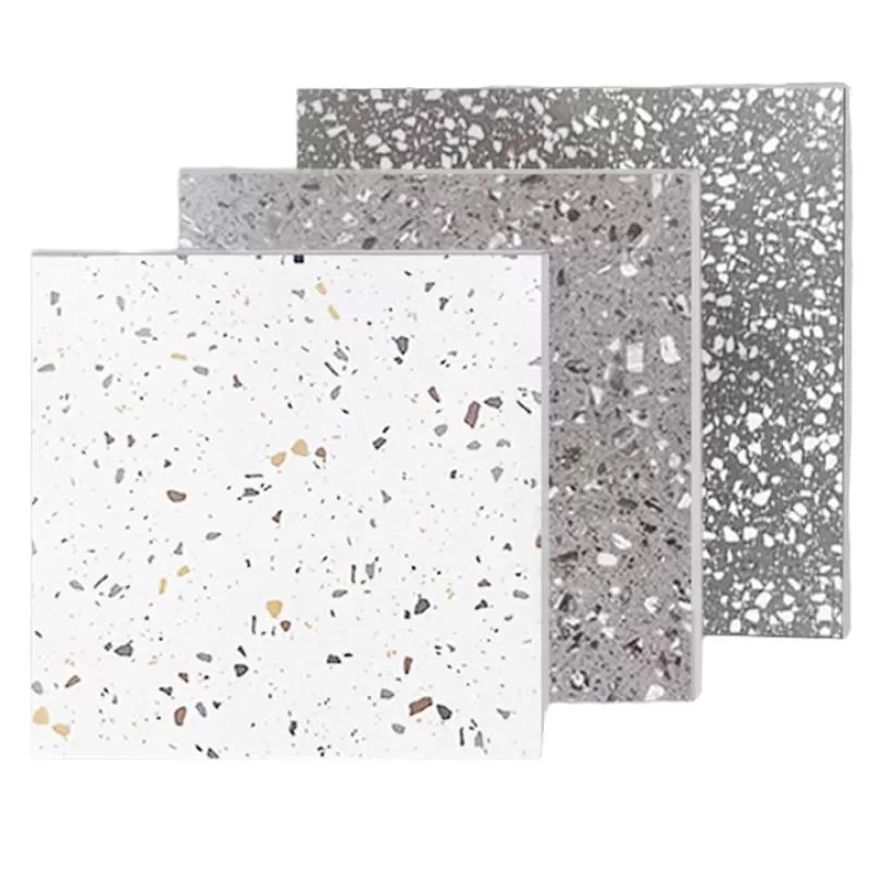 Rustic Porcelain Terrazzo Tile 600X600 800X800 Sizes Heat Insulation for Shop Living Room Dining Room Bathroom Kitchen Floor