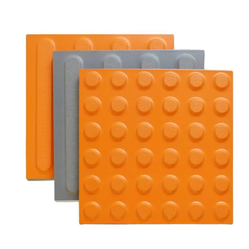 Ceramic Anti-Skid Guide Engineering Tiles for Outdoor Use for High-Speed Railway Subway Blind Road Tiles Square Indication Tiles
