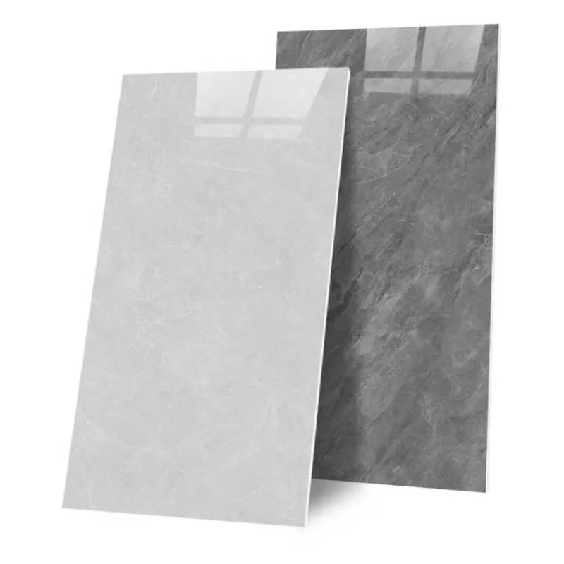 750*1500mm Grey Ceramic Porcelain Marble Polished Glazed Wall Floor Tiles 80x80 Exteriors Bathrooms Kitchens Foshan