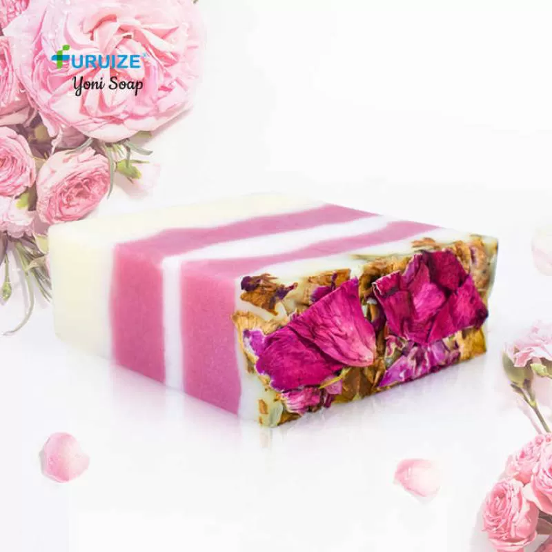 Private Label 100% Natural Organic Handmade Yoni Rose Soap Vaginal Ph Balanced Feminine Hygiene Rose Soap